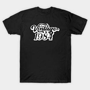 Year 1984 Numeric Digits Date Typography T-Shirt